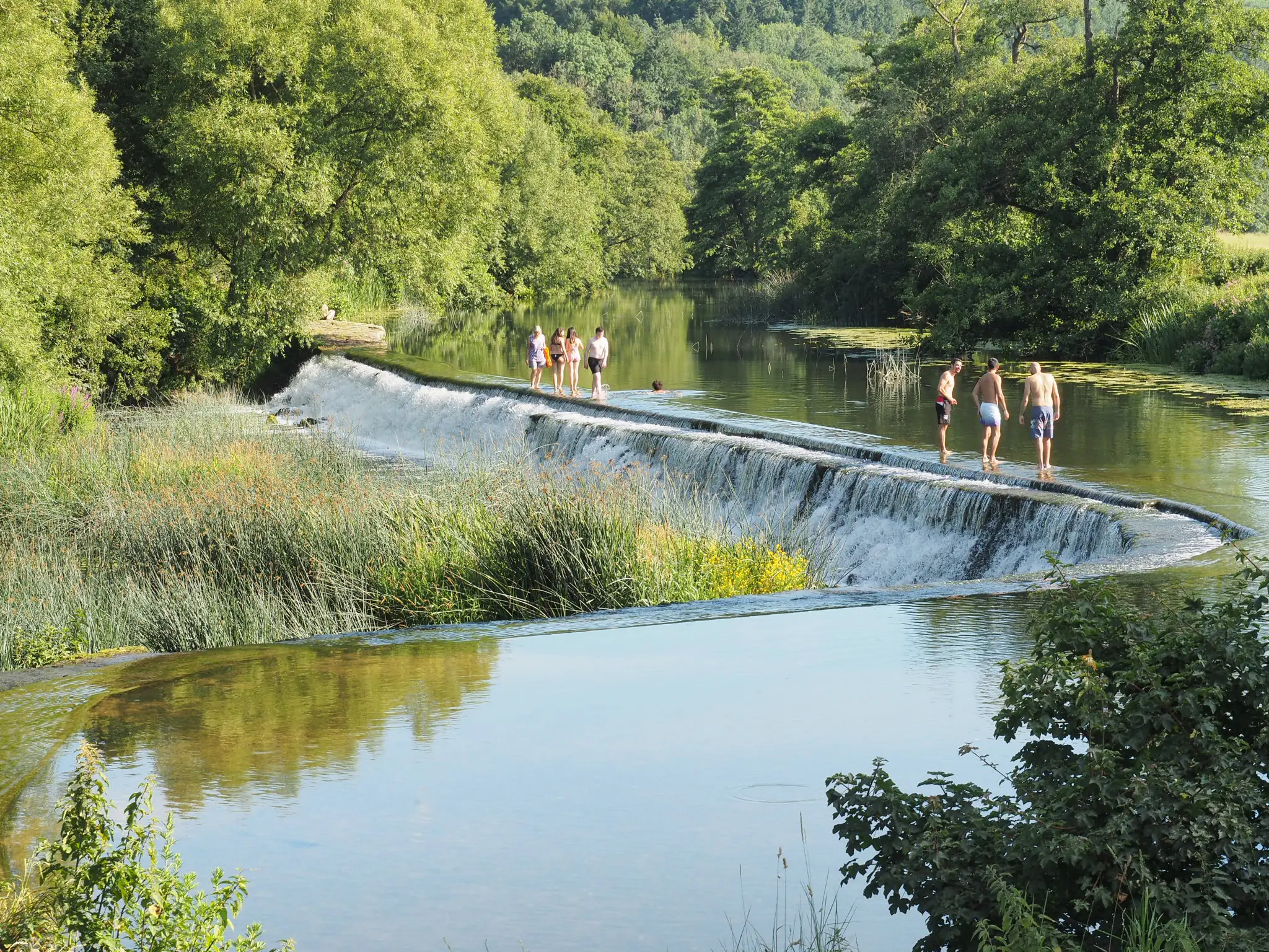 Natürliche Swimmingpools, Staustufen Bath, Fluss Avon