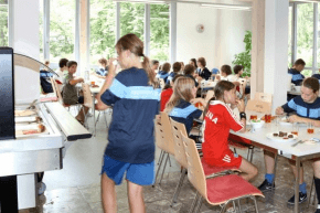 Speisesaal der Unterkunft