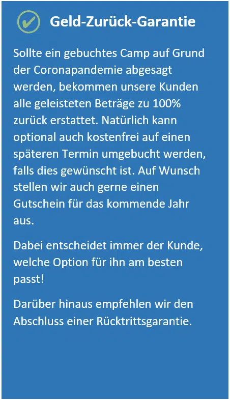 Geld zurück Garantie Corona